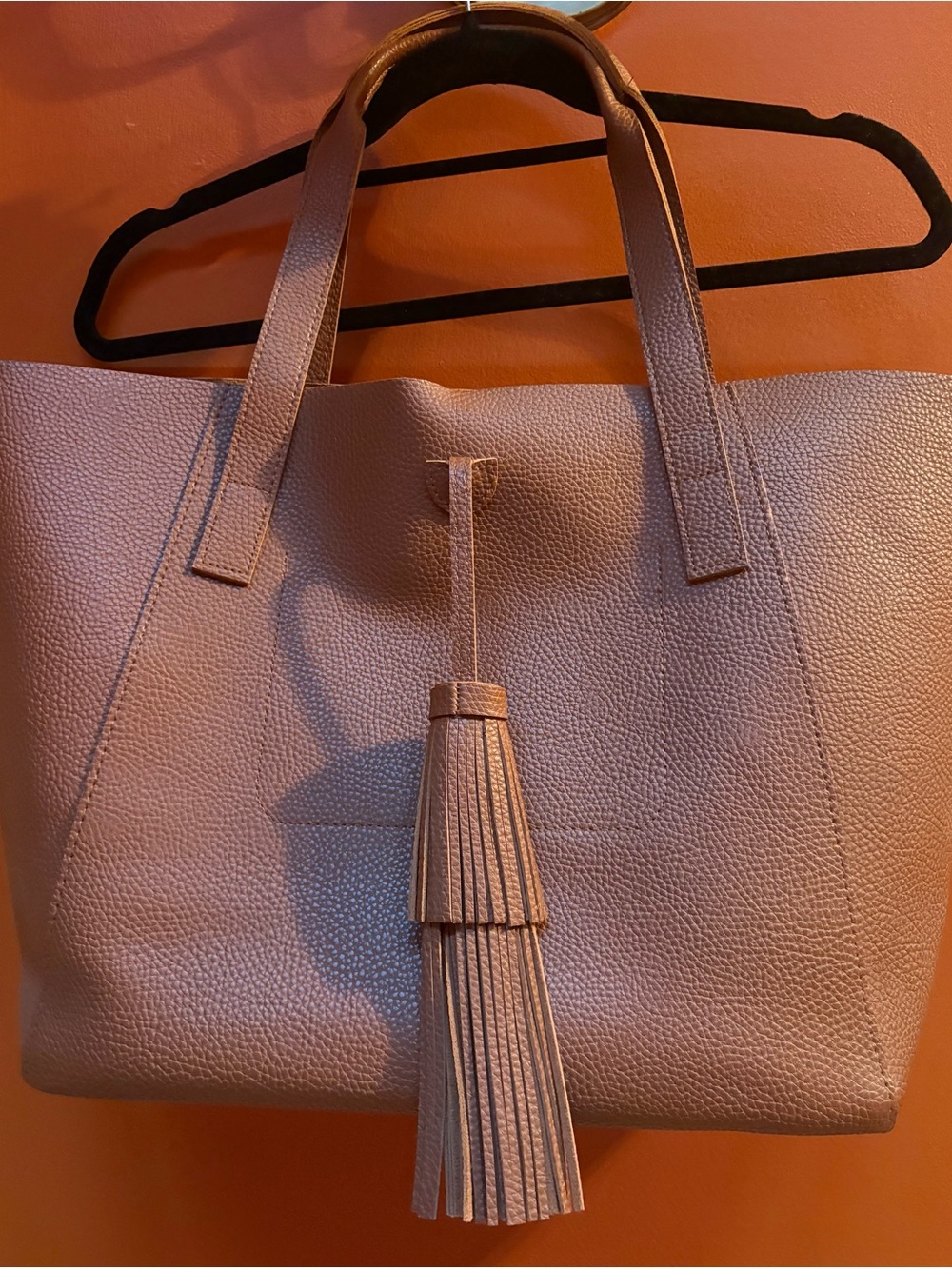 Women's Brown Tassel Tote Bag